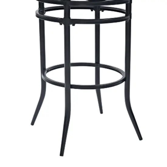 Rachel Swivel Barstool Black with Cushion - Crosley image {2}