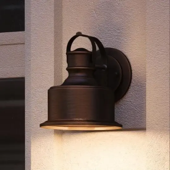 Urban Ambiance Luxury Luxe Industrial Outdoor Wall Light,  11-1/2"H x 11"W,  Olde Bronze Finish, UHP1042 image {7}