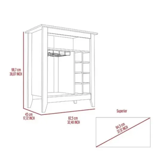 Gulches Black Bar Cabinet: Elegant Storage & Wine Organization image {5}