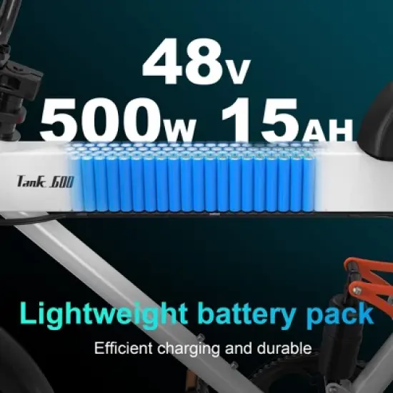 Promounts Goldoro Tank600 500W 20" Electric Bike, White image {4}