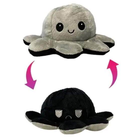 Link Moody Reversible Emotion Octopus Plushie Sad/Happy Express Your Emotions Moody Plush Toy Sensory Fidget Toy for Stress Relief image {1}