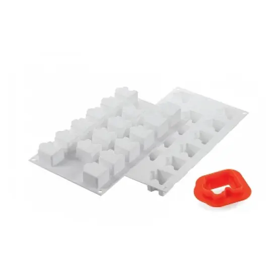 Silikomart Puzzle Silicone Mold Inch x Inch x Inch High (1.65x1.33 x 1.10"H, 16 Cav.) image {6}
