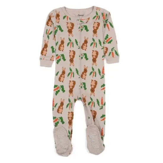 Leveret Footed Sleeper Cotton Easter Pajamas image {5}