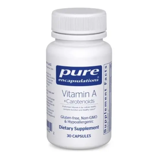 Pure Encapsulations Vitamin A + Carotenoids (Lutein, Zeaxanthin, and Astaxanthin) - Hypoallergenic Dietary Supplement image {9}