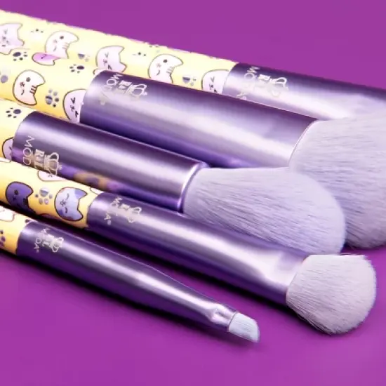 MODA Brush Pretty Paws 5pc Kitty Makeup Brush Kit, Includes Domed Shader, Angle Liner, and Accentuate Makeup Brushes image {5}