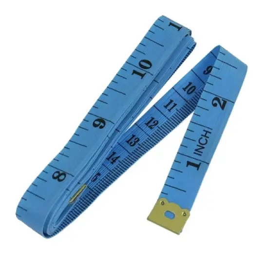 Unique Bargains Plastic Soft Flexible Ruler Measure Tape for Tailor Seamstress Blue 0.5"x60" 1 Pc image {4}