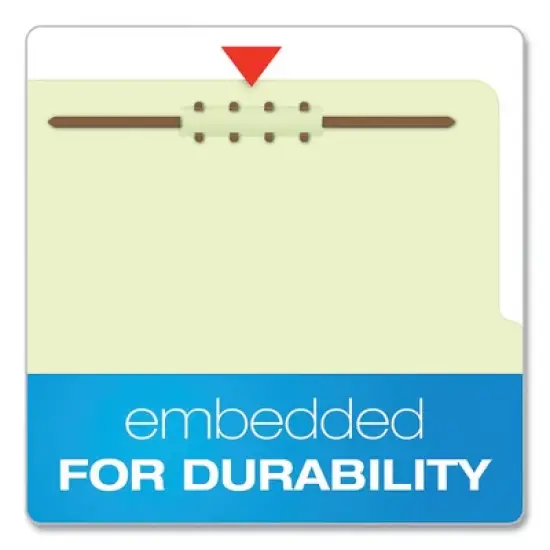 Pendaflex Six-Section Pressboard Classification Folders, 2" Expansion, 2 Dividers, 6 Fasteners, Letter Size, Green Exterior, 10/Box image {2}