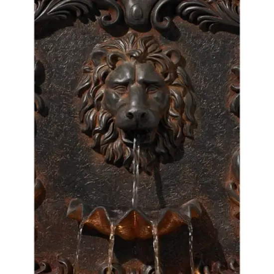 John Timberland Imperial Lion Acanthus Rustic Outdoor Floor Wall Water Fountain with LED Light 50" for Yard Garden Patio Home Deck Porch House Balcony image {2}