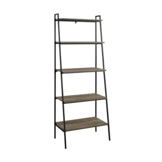 72" Open Storage Ladder Bookshelf - Saracina Home image {6}