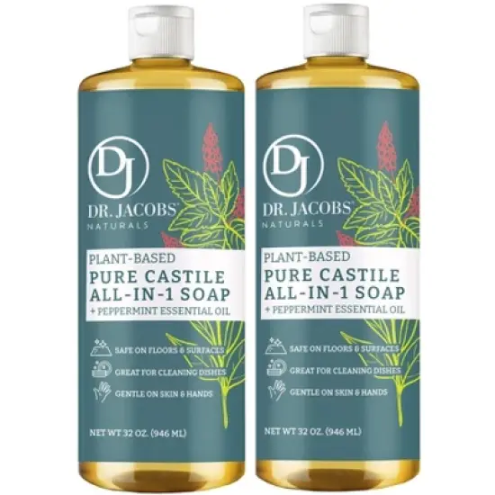 DR.JACOBS NATURALS All Natural Castile All in 1 Peppermint soap-Sulfate-Free, Paraben-Free, Vegan image {6}