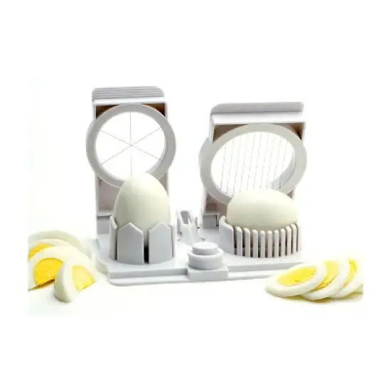 Norpro Multi Functional Egg Slicer, Wedger, Piercer and Garnish Tool, White image {5}