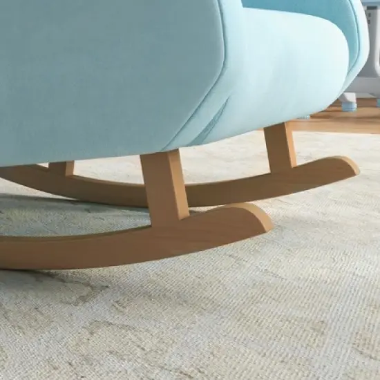 Qaba Kids Rocker Armchair, Children Rocking Chair for Nursery Playroom Preschool, with Solid Wood Legs, Anti-Tipping Design, for 1.5-5 Years image {5}
