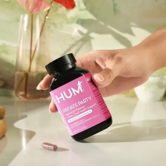 HUM Nutrition Private Party Probiotics Vegan Capsules for Vaginal & Urinary Tract Health - 30ct image {3}