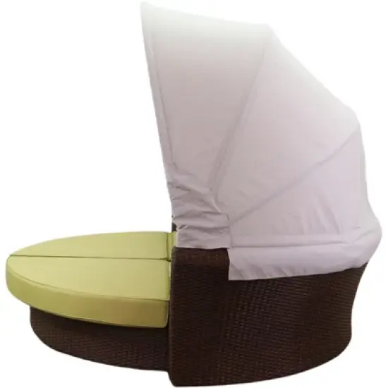 Courtyard Casual Green Eclipse Outdoor Expandable Oval Daybed with Canopy image {7}