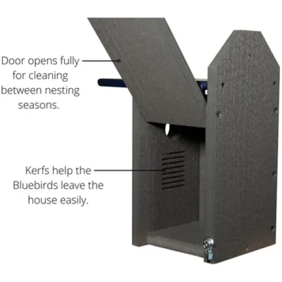 JCS Wildlife Recycled Poly Lumber Standard Bluebird House image {4}