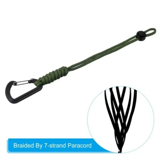 Unique Bargains Braided Wrist Polyester Keychain Badge Lanyard with Snap Hook 4 Pcs image {2}