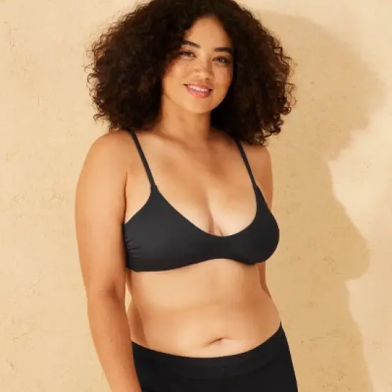 Women's Ribbed Textured Low Coverage Bralette Bikini Top - Wild Fable&trade; image {3}