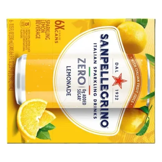 Sanpellegrino Zero Limonata Italian&nbsp;Sparkling Beverage - 6pk/11.15 fl oz Cans image {7}