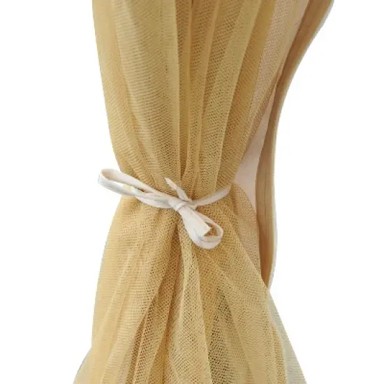 Outsunny 116.25" x 116.25" Outdoor Patio Gazebo Canopy Tent with Mesh Sidewalls, 2-Tier Canopy for Backyard, Beige image {6}