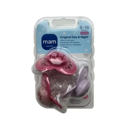 MAM Day/Night Triple Pack, 6+ Months - Purple/Pink 3ct image {1}