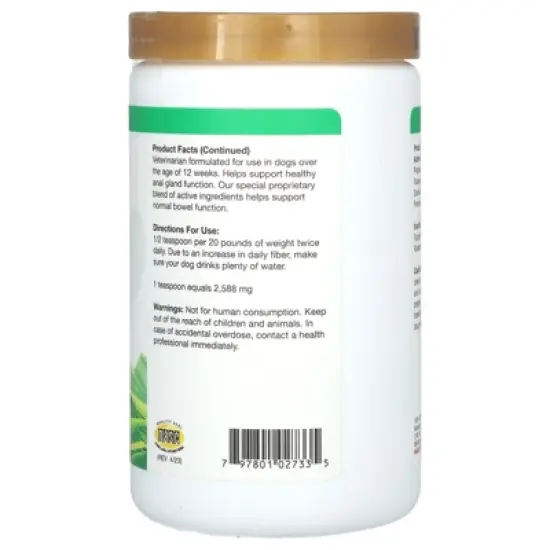 NaturVet No Scoot, Anal Gland Support + Pumpkin, For Dogs, 5.4 oz  (155 g) image {2}