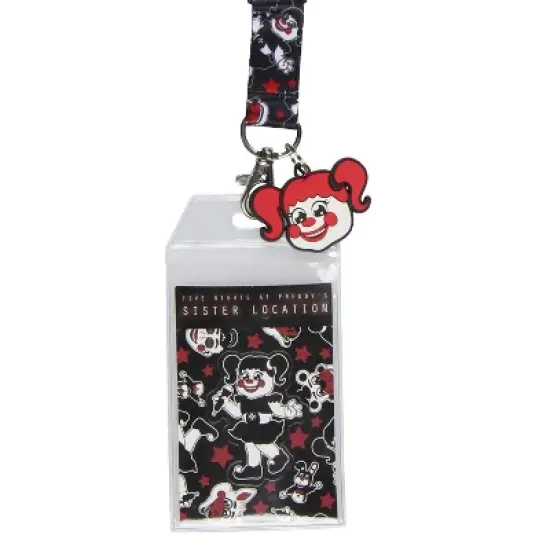 Five Nights At Freddy's Sister Location ID Badge Holder Lanyard w/ Rubber Pendant image {1}