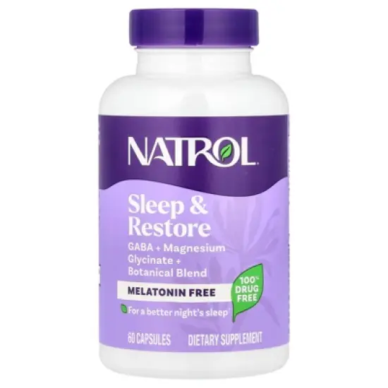 Natrol Sleep & Restore, Melatonin Free, 60 Capsules image {4}