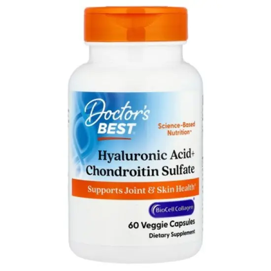 Doctor's Best Hyaluronic Acid + Chondroitin Sulfate with BioCell Collagen&reg;, 60 Veggie Capsules image {4}