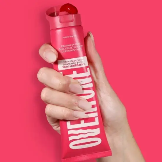Overtone Raspberry Pink Hair Mask- Semi-Permanent Hair Dye & Color Conditioner- Vegan, Ammonia-Free, Pink for Brown & Blonde Hair image {9}