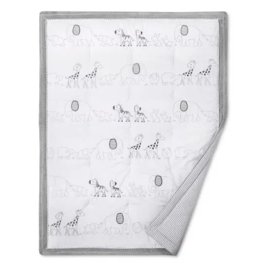 Crib Bedding Set Two by Two 4pc - Cloud Island&trade; Gray image {1}