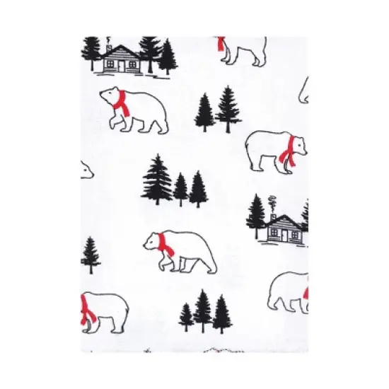 Hudson Baby Infant Boy Cotton Flannel Burp Cloths Bundle, Buffalo Plaid Bear, One Size image {2}