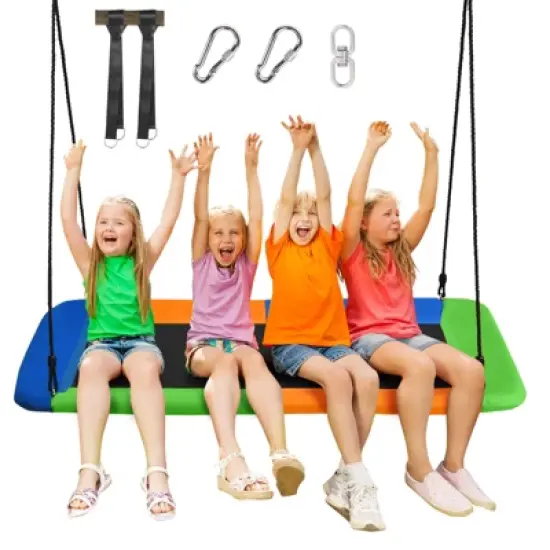 Infans 700lb Giant 60" Platform Tree Swing Outdoor w/ 2 Hanging Straps image {7}