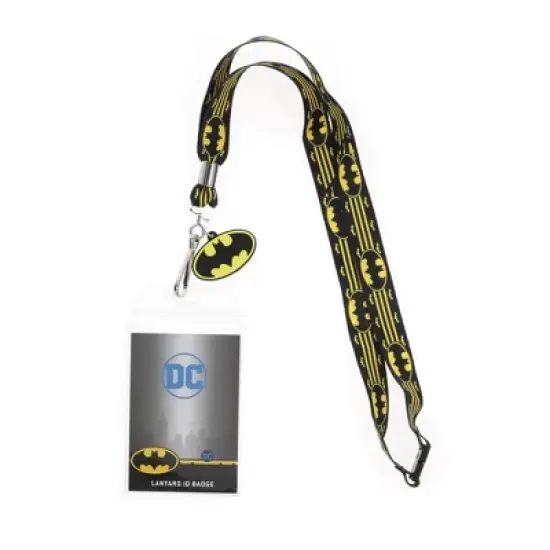Silver Buffalo DC Comics Batman 22-Inch Lanyard With ID Badge Holder And Logo Charm image {7}