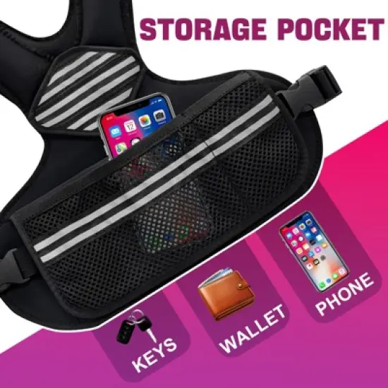 Adjustable Weighted Vest Women,  4-10 Lb/6-20 Lb Weight Vest with Ironsand Weights and DIY Zone for Walking, Jogging and Strength Training image {4}