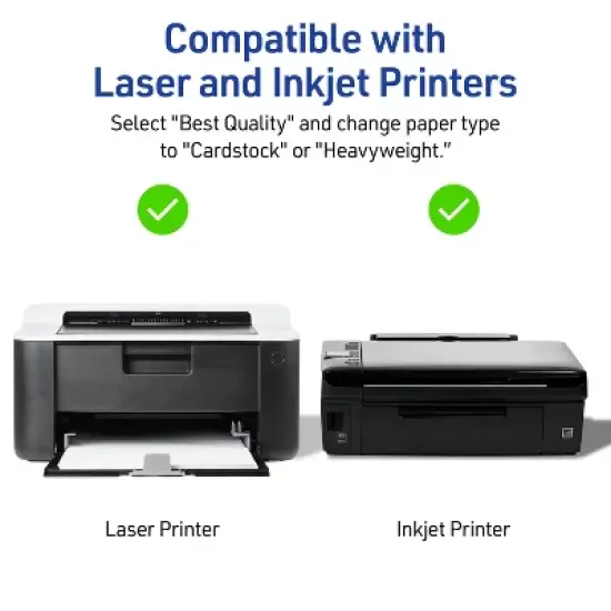 Avery Printable Tent Cards with Sure Feed Technology, 2" x 3.5", Ivory, 160 Blank Place Cards for Laser or Inkjet Printers (5913) image {6}