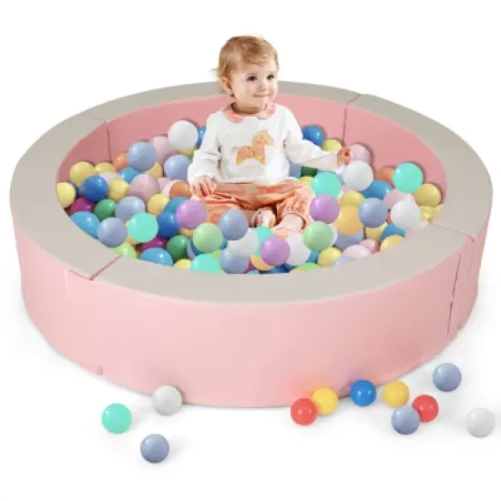 Infans 44.5" x 10" Baby Ball Pit Detachable Foam Ball Pit with 50 Colorful Ocean Balls image {9}