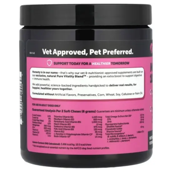 Pet Honesty Multivitamin 10-in-1, For Adult Dogs, Chicken, 90 Soft Chews, 9.5 oz (270 g) image {1}