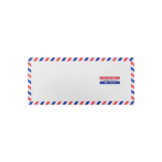 JAM Paper #10 Airmail Envelopes 4.125 x 9.5 White A35532I image {1}