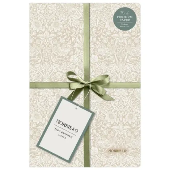 Morris & Co. by Blue Sky 2ct 5.75"x8.5" Bookbound Undated Journal Strawberry Thief and Lemon Tree image {3}