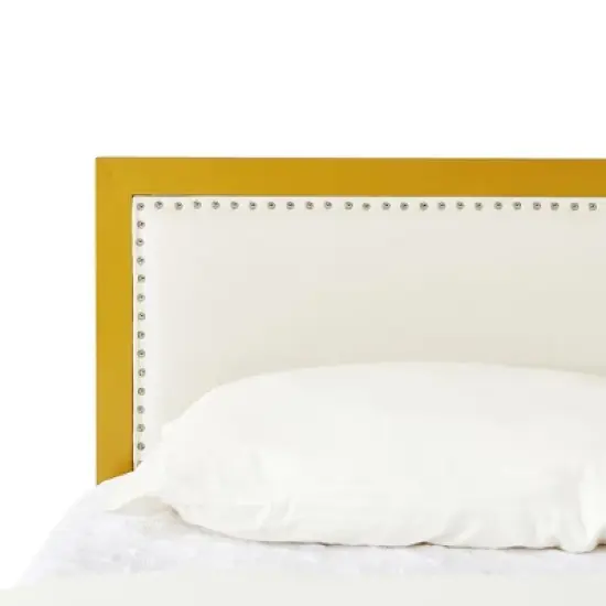 VECELO Upholstered Linen Bed Frame with Headboard and Footboard, Heavy-Duty Platform, Strong Metal Slats, No Box Spring Required, Easy Assembly image {14}