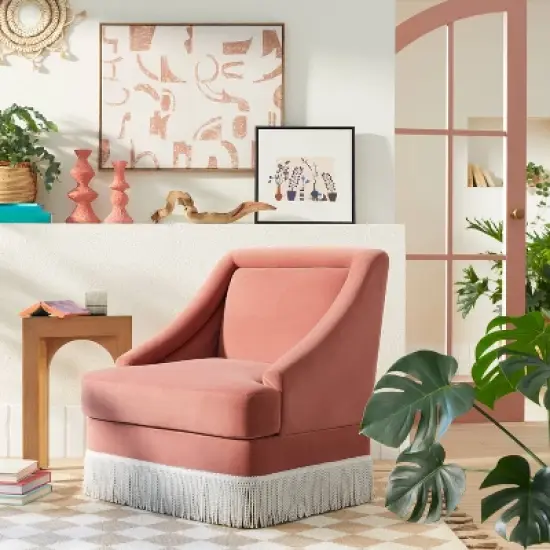 30" x 24" Painted Look Pattern Framed Canvas - Opalhouse&trade; designed with Jungalow&trade; image {1}