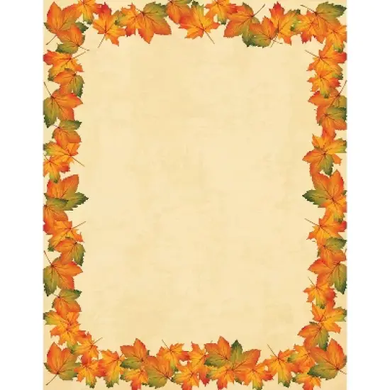 Great Papers Holiday Stationery Painted Maple Leaves 80/Count 2013291 image {3}