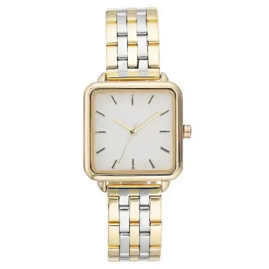 Women's Square Face Watch - A New Day&trade; Light Silver image {1}