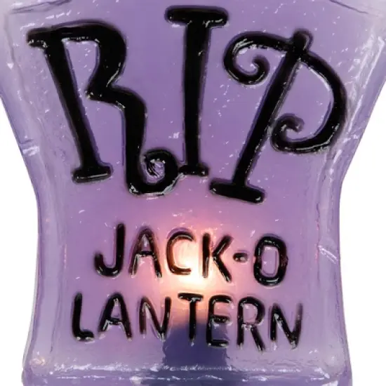 Northlight Lighted R.I.P Tombstone Halloween Outdoor Pathway Markers - 18" - Set of 3 image {6}