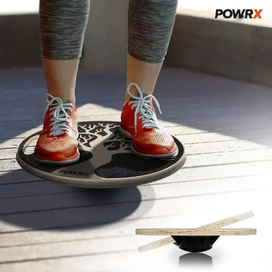 POWRX Balance Board with Handles for Proprioceptive and Physiotherapy Training image {2}