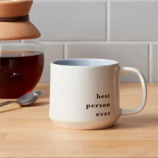 16oz Stoneware Best Person Ever Color Splash Mug - Threshold&trade; image {1}
