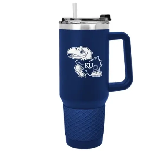 NCAA Kansas Jayhawks Colossus Travel Mug - 40oz: Stainless Steel, Silicone Grip image {4}