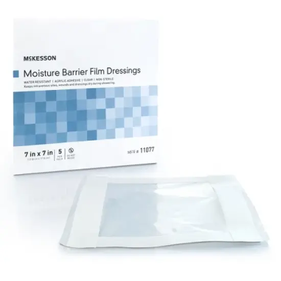 McKesson IV Site Barrier Protector Clear Sterile 7 x 7" 11077, 5 Ct image {6}