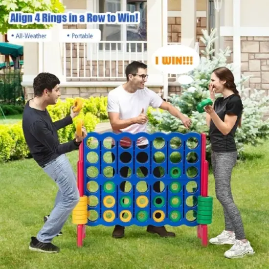 Costway Jumbo 4-to-Score 4 in A Row Giant Game Set for Family image {2}
