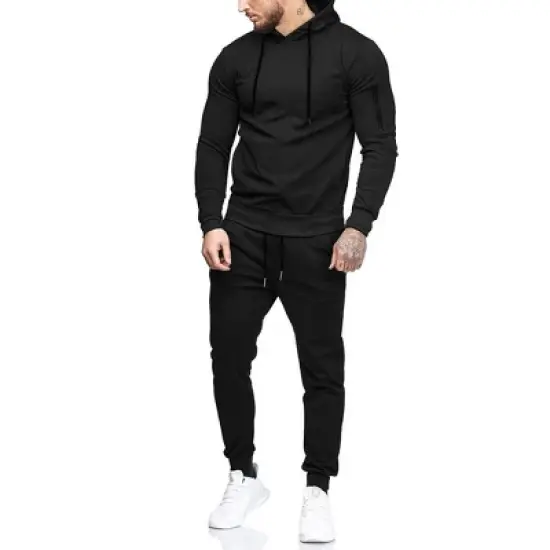 COOFANDY Men's Tracksuit 2 Piece Hooded Athletic Sweatsuits Casual Running Jogging Sport Suit Sets image {3}